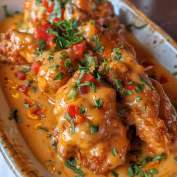 Texas Roadhouse Smothered Chicken taken with iphone 15 pro max --iw 2 --ar 4:5 --v 6.0 --raw