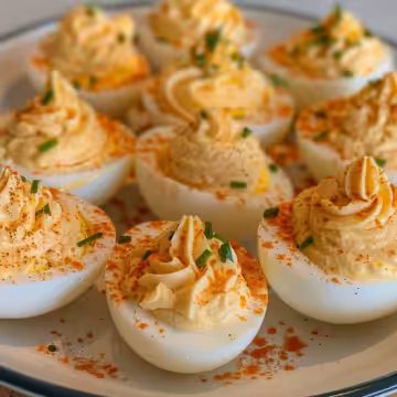 These Classic Deviled Eggs Always Steal the Show taken with iphone 15 pro max --iw 2 --ar 4:5 --v 6.0 --raw