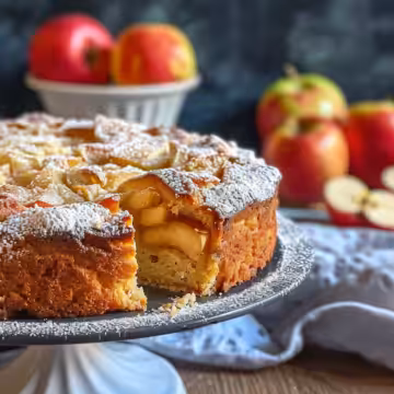 Traditional Irish Apple Cake Recipe taken with iphone 15 pro max --iw 2 --ar 4:5 --v 6.0 --raw