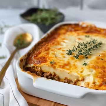 Traditional Outrageously Delicious Greek Moussaka Recipe taken with iphone 15 pro max --iw 2 --ar 4:5 --v 6.0 --raw