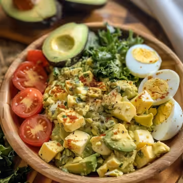 Zesty Avocado Egg Salad – Mediterranean Twist taken with iphone 15 pro max --iw 2 --ar 4:5 --v 6.0 --raw